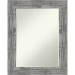 Amanti Art Bridge Petite Bevel Wood Bathroom Wall Mirror -Amanti Art GUEST 181b2819 a93f 4b41 b0ac ce0ef09376f5