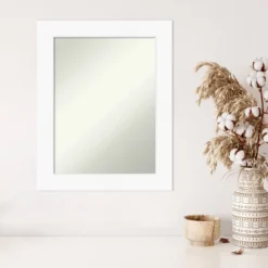 24" X 30" Non-Beveled Cabinet White Wall Mirror - Amanti Art -Amanti Art GUEST 194567fb 61c2 4977 a62b 3f582b122031