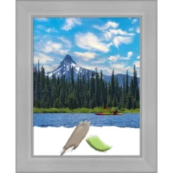 Amanti Art Vista Brushed Nickel Narrow Picture Frame -Amanti Art GUEST 1b145cd2 6cbe 45c8 b063 d72fc24ac3a4