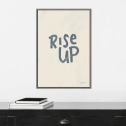 16" X 23" Rise Up II Neutral By Becky Thorns Framed Canvas Wall Art Gray Wash - Amanti Art -Amanti Art GUEST 1b5d5102 32a5 4808 aeff 8a00afe014ce