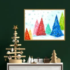 24" X 18" Magic Christmas Trees I By PI Studio Framed Canvas Wall Art - Amanti Art -Amanti Art GUEST 1b8727b6 9985 49e4 b3d5 ee5201b62eb7
