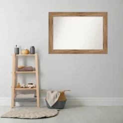 42" X 30" Non-Beveled Owl Wood Bathroom Wall Mirror Brown - Amanti Art -Amanti Art GUEST 1bf4b3b3 8462 4967 be0f d333bb2fae4b