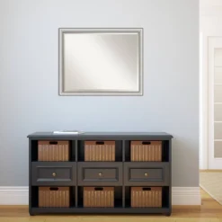 31" X 25" Beveled Salon Silver Narrow Wall Mirror - Amanti Art -Amanti Art GUEST 1c8907b0 df24 486a a5c0 62eaf2aaec03