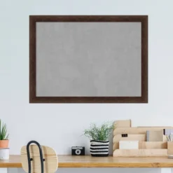 31"x23" Narrow Framed Magnetic Board Warm Walnut - Amanti Art: Metal, Wall Mount, Office Decor -Amanti Art GUEST 1de8d369 55dd 42da b79b 07c4f71ca405
