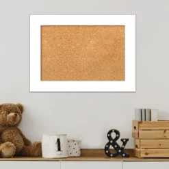 Amanti Art Wedge White Framed Corkboard, Natural Cork -Amanti Art GUEST 1e956e11 6592 4695 8ba9 45a3ea56df02