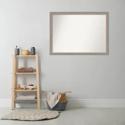41" X 30" Non-Beveled Curve Wood Bathroom Wall Mirror Gray Wash - Amanti Art 13 41" X 30" Non-Beveled Curve Wood Bathroom Wall Mirror Gray Wash - Amanti Art -Amanti Art GUEST 1fb0172c 0a60 4a80 a229 b488d629c40b