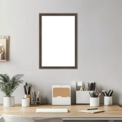 Amanti Art Hardwood Wedge Mocha Framed Dry Erase Magnetic Board -Amanti Art GUEST 22680283 623c 42dc aa9d be55e956ae7a