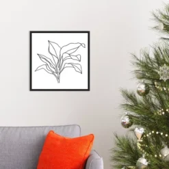 16" X 16" Foliage Contour I By Annie Warren Framed Canvas Wall Art - Amanti Art -Amanti Art GUEST 235d1e1e 7dda 4c55 8281 62ad2be31a24