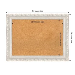 34"x26" Opera Wood Frame Natural Cork Board Off-White - Amanti Art -Amanti Art GUEST 2388ba55 5b31 4fda b262 c096c58717af
