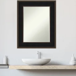 Amanti Art Mezzanine Espresso Petite Bevel Wood Bathroom Wall Mirror 31.5 X 25.5 In. -Amanti Art GUEST 2422d914 7187 47de bd49 5788fe5fc757
