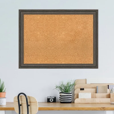 31"x23" Upcycled Wood Frame Cork Board For Wall, Bulletin - Amanti Art 9 31"x23" Upcycled Wood Frame Cork Board For Wall, Bulletin - Amanti Art - Image 7