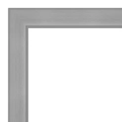 40" X 28" Non-Beveled Vista Brushed Nickel Wall Mirror - Amanti Art -Amanti Art GUEST 258eb05d 4f12 4b60 af9a 2411c1e43216