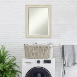 23" X 29" Regal Birch Framed Wall Mirror Cream - Amanti Art -Amanti Art GUEST 25c0382a f552 4c96 9f18 34a9597ce29e