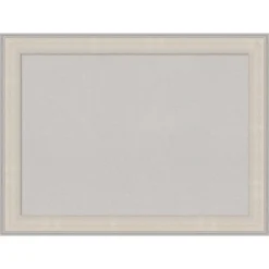 32"x24" Cottage Wood Frame Gray Cork Board White/Silver - Amanti Art -Amanti Art GUEST 27804128 e197 46a7 add8 467df6977765