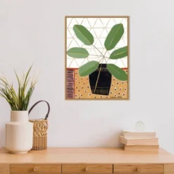 18" X 24" Tablecloth 4 By Marisa Anon Framed Canvas Wall Art Gold - Amanti Art -Amanti Art GUEST 28095683 0c8e 4c04 88d7 425b0de9942e