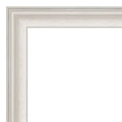43" X 32" Non-Beveled Trio White Wash Silver Bathroom Wall Mirror - Amanti Art -Amanti Art GUEST 2b6b874c 925c 40ba 8f49 9484100849b0 1