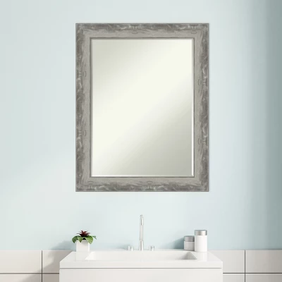 Amanti Art Waveline Silver Narrow Petite Bevel Bathroom Wall Mirror 28.5 X 22.5 In. 7 Amanti Art Waveline Silver Narrow Petite Bevel Bathroom Wall Mirror 28.5 X 22.5 In. - Image 5