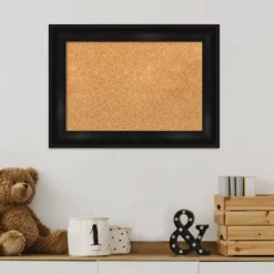 Amanti Art Grand Black Narrow Framed Corkboard, Natural Cork -Amanti Art GUEST 2e7a72c2 c42e 46bb aa29 6d0634f4dca4