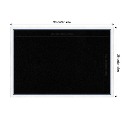 38"x26" Morgan Wood Frame Black Cork Board White/Blue - Amanti Art: Wall-Mounted, Office Presentation Board 11 38"x26" Morgan Wood Frame Black Cork Board White/Blue - Amanti Art: Wall-Mounted, Office Presentation Board - Image 9
