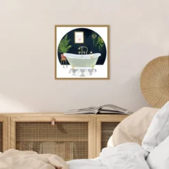 16" X 16" Homebody Collection C Bath By Victoria Borges Framed Canvas Wall Art Gold - Amanti Art -Amanti Art GUEST 2effaffe 28ce 4805 8717 48e6e4b478a1