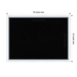 30"x22" Morgan Wood Frame Cork Board White/Blue - Amanti Art -Amanti Art GUEST 2f12e38c 2f6c 43af a0b9 f63bf05f7c71