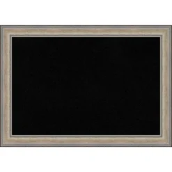 Amanti Art 41"x29" Wood Frame Black Cork Board Fleur Champagne Silver : Wall Mount -Amanti Art GUEST 2fde6c7a 221f 4430 a70e d7d596a4cf45