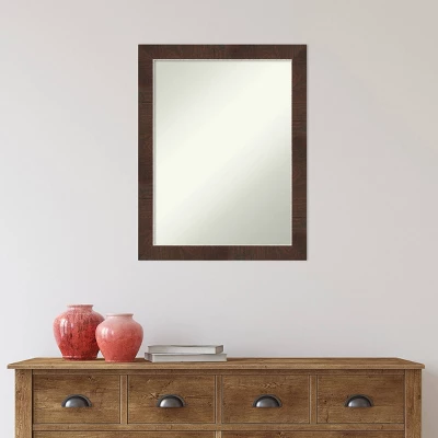 21" X 27" Non-Beveled Wild Wood Brown Narrow Bathroom Wall Mirror - Amanti Art 8 21" X 27" Non-Beveled Wild Wood Brown Narrow Bathroom Wall Mirror - Amanti Art - Image 6