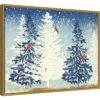 24" X 18" Snow Christmas Trees By PI Studio Framed Canvas Wall Art - Amanti Art -Amanti Art GUEST 30504322 fb69 4b6e 91af 1e3e99f22b76