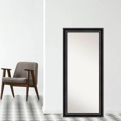 30" X 66" Non-Beveled Grand Black Full Length Floor Leaner Mirror - Amanti Art 10 30" X 66" Non-Beveled Grand Black Full Length Floor Leaner Mirror - Amanti Art - Image 8