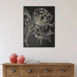 22" X 30" Golden Flower Folklore I By Asia Jensen Framed Canvas Wall Art Black - Amanti Art -Amanti Art GUEST 308a2356 9eaf 4e86 ae21 abd25dde707e