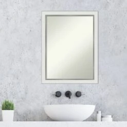 21" X 27" Non-Beveled Eva Narrow Bathroom Wall Mirror Gold - Amanti Art -Amanti Art GUEST 31a66aa9 1be5 414a 9dc1 eaa7a369cfc3