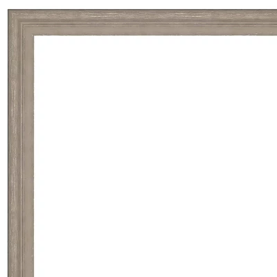 41" X 30" Non-Beveled Curve Wood Bathroom Wall Mirror Gray Wash - Amanti Art 4 41" X 30" Non-Beveled Curve Wood Bathroom Wall Mirror Gray Wash - Amanti Art - Image 2