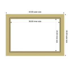 Amanti Art Landon Gold Framed Dry Erase Magnetic Board -Amanti Art GUEST 32120dd3 01d8 4853 b9ea d68b84189f82