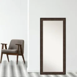 30" X 66" Non-Beveled Ridge Bronze Full Length Floor Leaner Mirror - Amanti Art -Amanti Art GUEST 340f68ca 3720 447d be97 d8242907d106