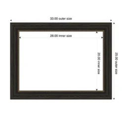 Amanti Art Accent Bronze Framed Dry Erase Magnetic Board 33 X 25 In. -Amanti Art GUEST 34b4ea51 5b36 42d5 916e fda672ca51fe