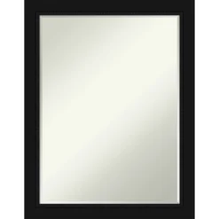 Avon Black Narrow Petite Bevel Bathroom Wall Mirror -Amanti Art GUEST 3524f839 f6c8 4b5b a7cc cf64b6de90a4