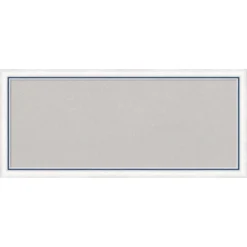 32"x14" Morgan Wood Frame Gray Cork Board White/Blue - Amanti Art -Amanti Art GUEST 352f7263 e61e 4fda a308 f1538ebd7bf1