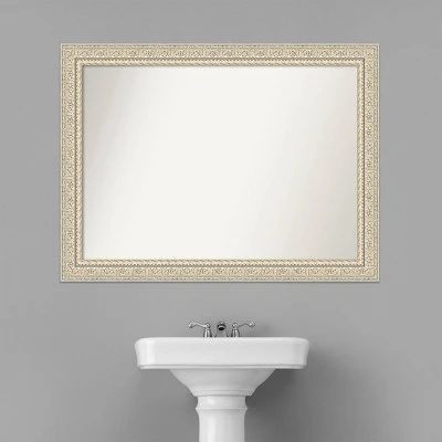 44" X 33" Non-Beveled Fair Baroque Wood Bathroom Wall Mirror Cream - Amanti Art 8 44" X 33" Non-Beveled Fair Baroque Wood Bathroom Wall Mirror Cream - Amanti Art - Image 6