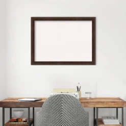 31"x23" Narrow Wood Frame White Cork Board Warm Walnut - Amanti Art: Wall-Mounted, Custom Crafted -Amanti Art GUEST 35893df1 74c8 40ab abd3 2fd4bfdc2760