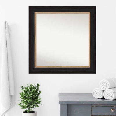 33" X 33" Non-Beveled Vogue Black Bathroom Wall Mirror - Amanti Art 9 33" X 33" Non-Beveled Vogue Black Bathroom Wall Mirror - Amanti Art - Image 7