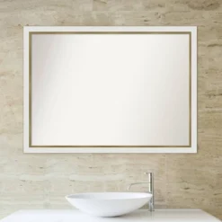 41" X 30" Non-Beveled Eva Narrow Bathroom Wall Mirror White - Amanti Art: Polystyrene Frame, Includes Mounting Hardware 14 41" X 30" Non-Beveled Eva Narrow Bathroom Wall Mirror White - Amanti Art: Polystyrene Frame, Includes Mounting Hardware -Amanti Art GUEST 3605087c 8115 46c6 b8be 5f311c089320