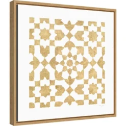 16" X 16" Simply Elegant XVI By Nancy Green Framed Canvas Wall Art - Amanti Art