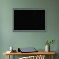 39"x27" Upcycled Wood Frame Black Cork Board Teal/Gray - Amanti Art -Amanti Art GUEST 36dd819f 909c 4925 aa88 b1160e0606bf