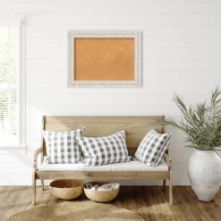 34"x26" Opera Wood Frame Natural Cork Board Off-White - Amanti Art -Amanti Art GUEST 375af89e 01fa 40cf 835a 2a2f499f2547