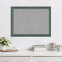 31"x23" Upcycled Framed Magnetic Board Teal/Gray - Amanti Art: Wall Mount, Metal, Office/Home Use -Amanti Art GUEST 3840a3bc 7750 440c bc8d 732096a8a7c3