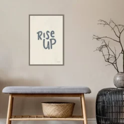 16" X 23" Rise Up II Neutral By Becky Thorns Framed Canvas Wall Art Gray Wash - Amanti Art -Amanti Art GUEST 3869e6b5 820a 498a 95e6 f6fecae53639
