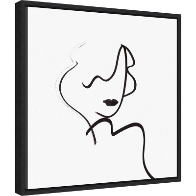 16" X 16" Muser I Woman By Isabelle Z Framed Canvas Wall Art Black - Amanti Art 3 16" X 16" Muser I Woman By Isabelle Z Framed Canvas Wall Art Black - Amanti Art
