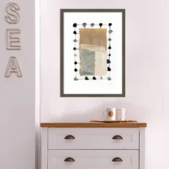 19" X 25" Neutral Collage II By Laura Horn Wood Framed Wall Art Print - Amanti Art -Amanti Art GUEST 398840e8 32fe 486f 8d64 4c40bf53119a