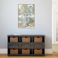 22" X 33" Breezy Landscape Trees II By Allison Pearce Framed Canvas Wall Art Light Brown - Amanti Art -Amanti Art GUEST 39c42ae7 bce5 4c7c bb44 bf824bd8c458