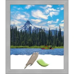 Amanti Art Vista Brushed Nickel Narrow Picture Frame -Amanti Art GUEST 3a0fa22e 9f6d 4fd9 b84d 84364fb296db